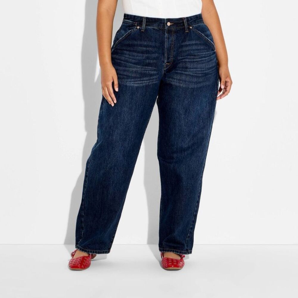 Women's Low-Rise Twisted Seam Jeans - Wild Fable Dark Wash 17
